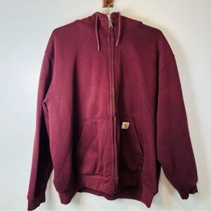 Carhartt maroon Zip Sherpa Hoodie 2X